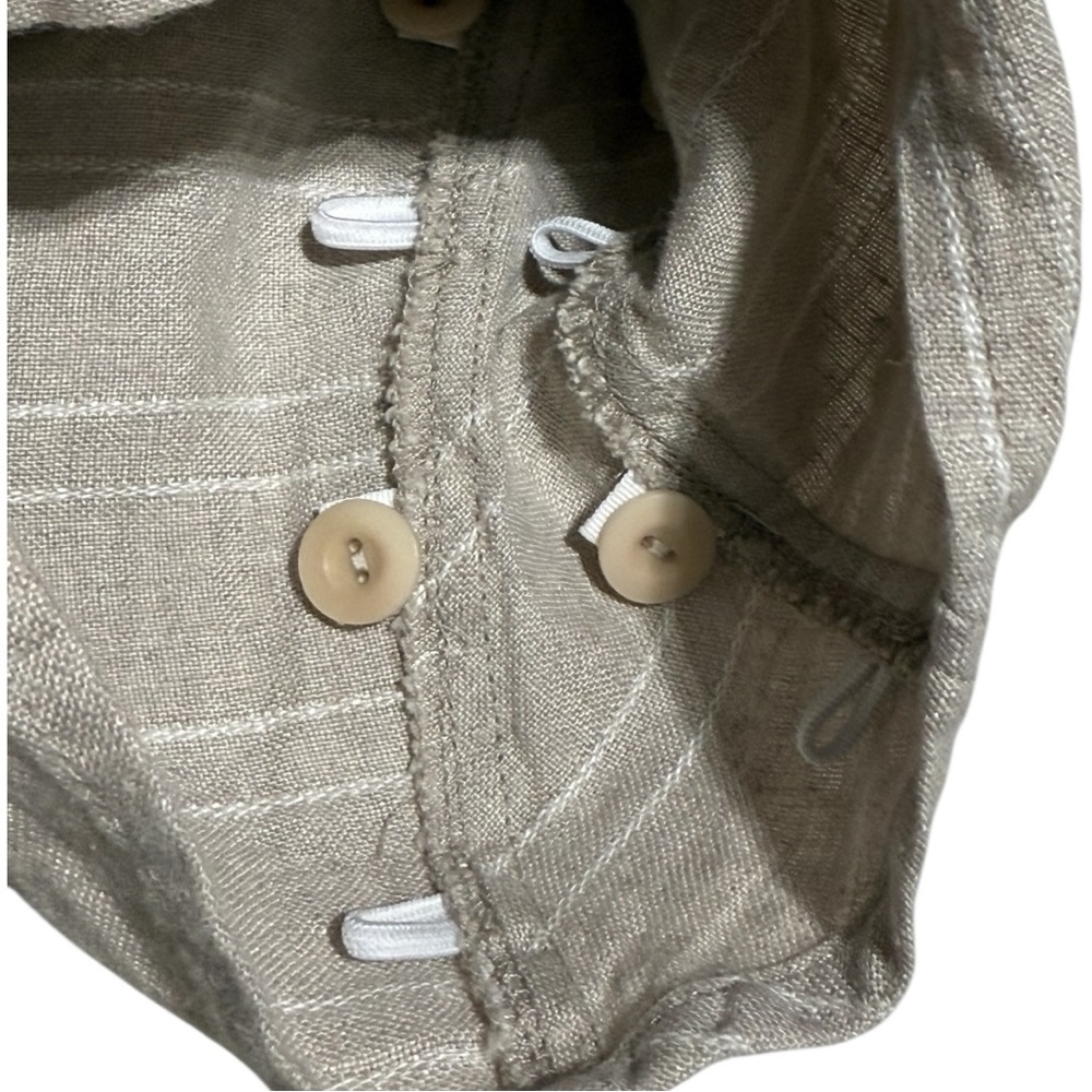 Flax Striped Ankle-Length Linen Pants - Picture 8 of 12